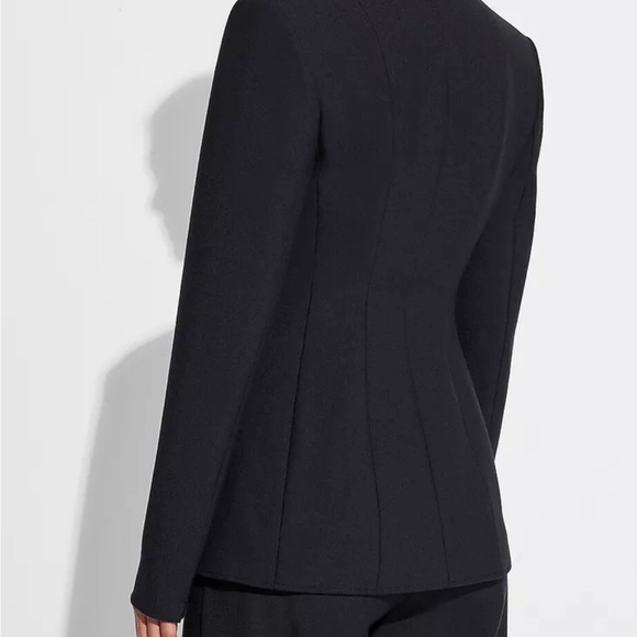 NEW EXPRESS X SIMON SPURR BLACK NOTCH SCULPTED LAPEL BLAZER SIZE 6 - Picture 2 of 3